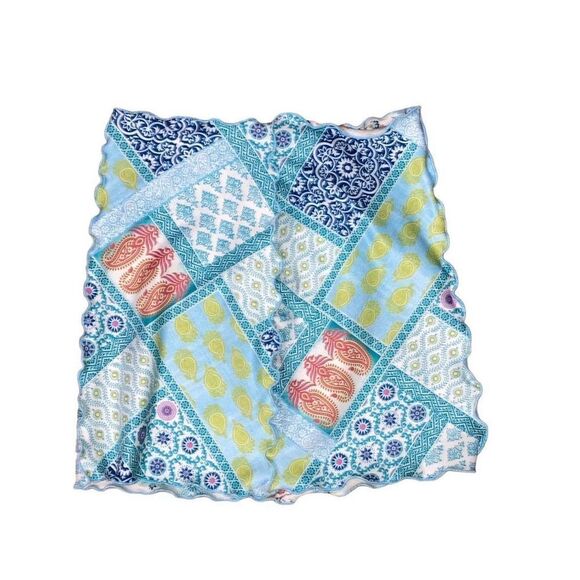 Haystacks One Size Bohemian Reversible Patchwork Lettuce Leaf Trim Skirt - Picture 2 of 5